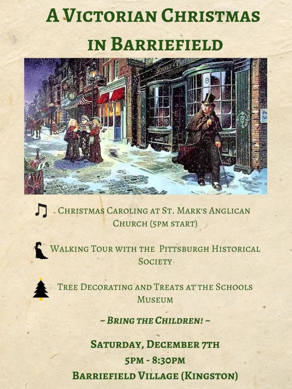 A Victorian Christmas in Barriefield Event poster