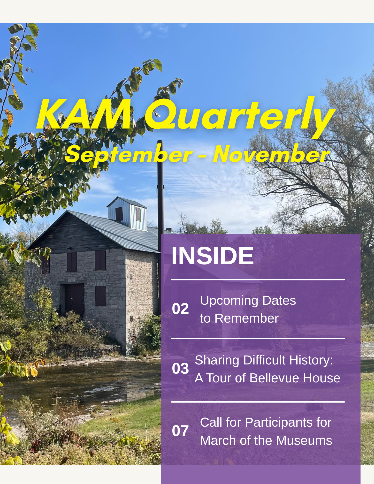 Click to read the Fall 2025 issue of the KAM Quarterly