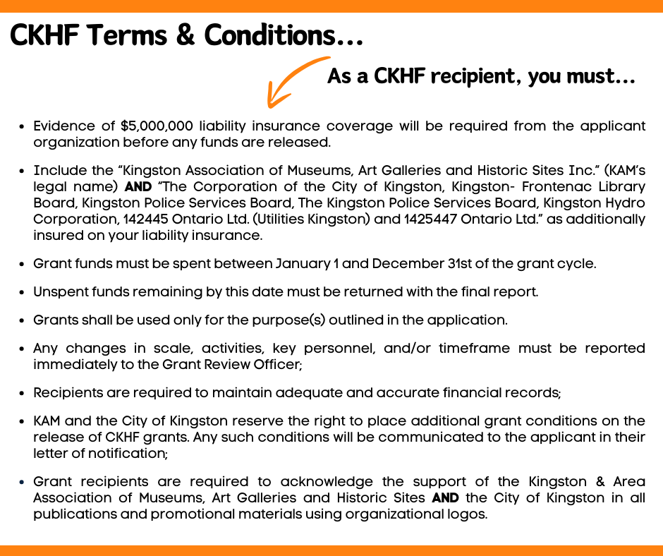 CKHF Terms and Conditions. Please download the grant guides for further details.