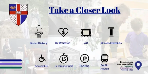 social history; by donation; art; curated exhbits; accessible; 15 min to visit; parking; public transit